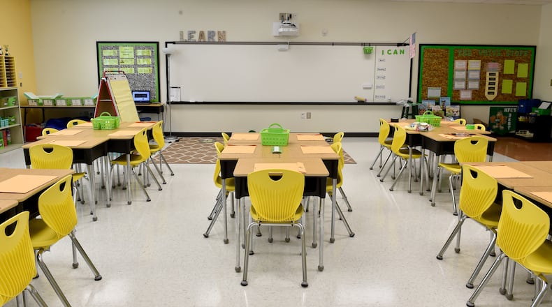 A second grade classroom at Heards Ferry Elementary School in Sandy Springs.