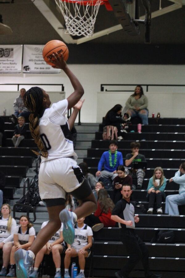 JaMiah Lewis drops in a basket for Ridgeland. The senior leader has committed to play for the University of Virginia at Wise. (Courtesy of Ridgeland)