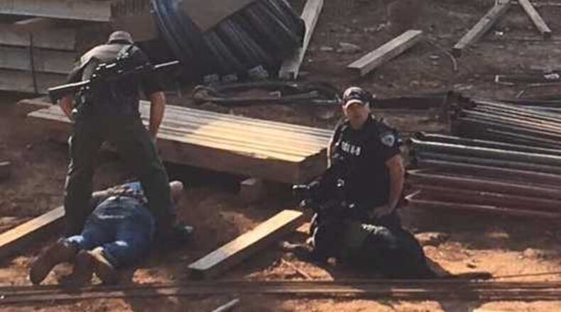 Richard Blixer couldn’t outrun K-9 Mattis, who caught him at a nearby construction site on Haynes Bridge Road.