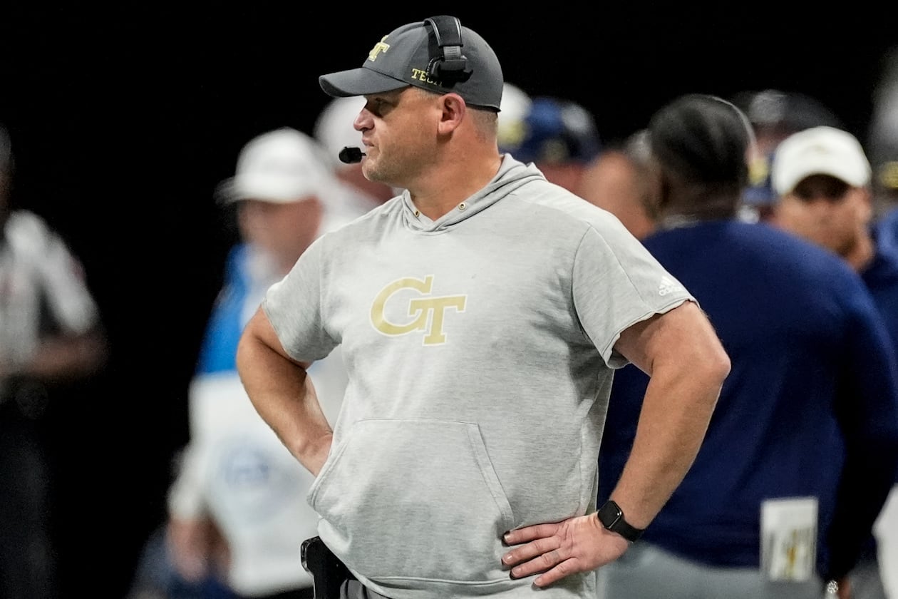 Georgia Tech head coach Brent Key said Sunday that he has narrowed his list of potential offensive coordinators down to 36 names. (Mike Stewart/AP)