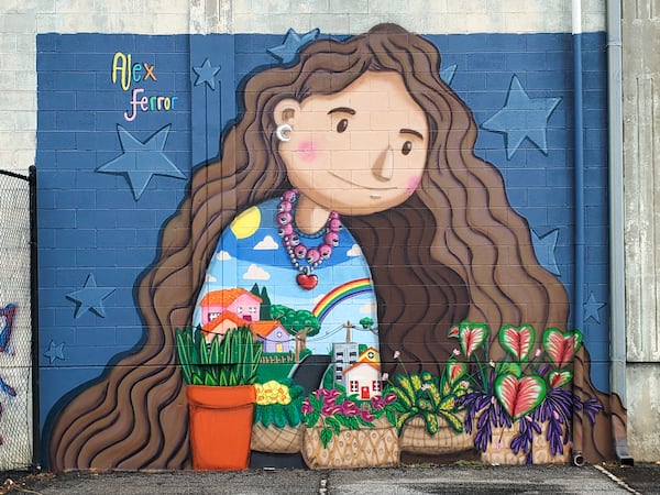 Alex Ferror's mural. (Courtesy of Arthur Rudick)