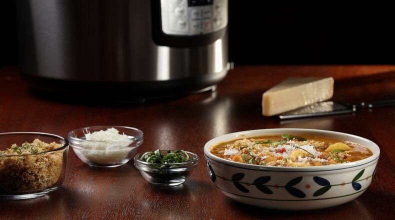 Pasta fagioli comes together all in one pot, with the beans, pasta and flavoring elements (like aromatic vegetables and tomatoes) cooking together. (Abel Uribe/Chicago Tribune/TNS)