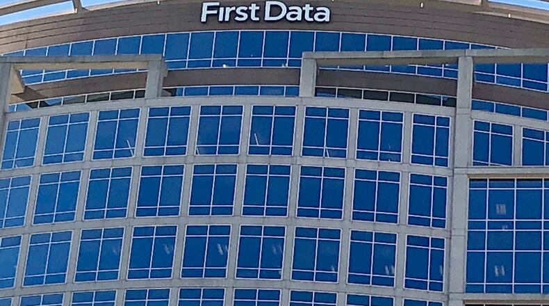 The headquarters of financial technology company First Data in Sandy Springs on Wednesday, Jan. 16, 2019. On Monday, Wisconsin-based Fiserv announced plans to acquire First Data in a $22 billion deal to combine Fortune 500 companies. J. SCOTT TRUBEY/STRUBEY@AJC.COM.