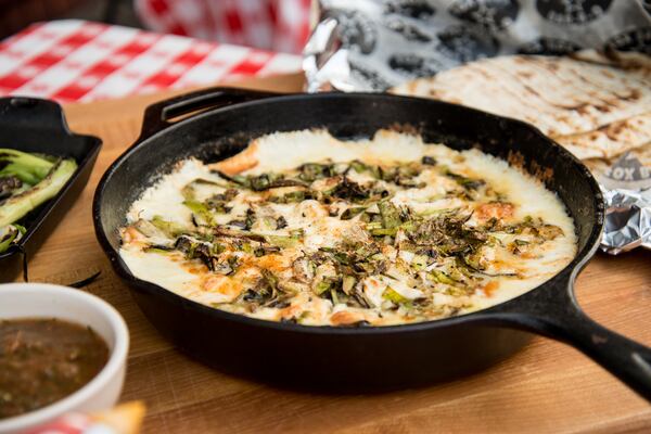 Grilled Fundido with Charred Green Onions. Photo Credit- Mia Yakel.