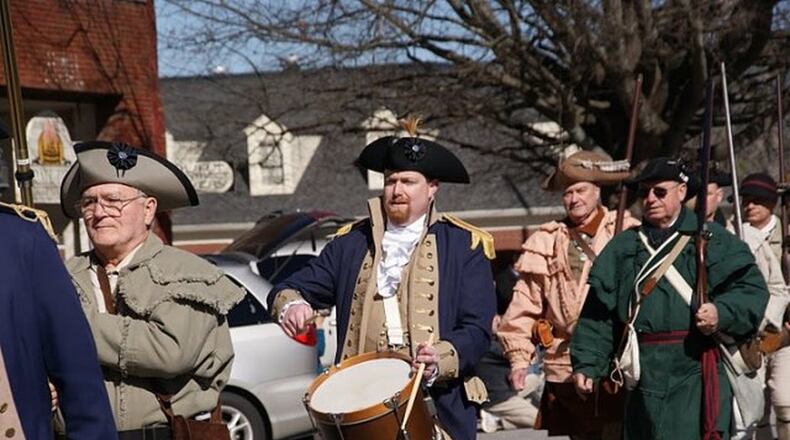 Revolutionary War Celebration by the Georgia Sons of the American Revolution, Washington-Wilkes Sons of the American Revolution and Kettle Creek Daughters of the American Revolution. 9 a.m. to 3:30 p.m. today. Courthouse Square, Washington, Wilkes County. Events will be Raising of Colors at 9 a.m., Colonial Parade 10-11 a.m., Battle Reenactment at 11 a.m. and War Hill Ceremony at Kettle Creek Battlefield at 2:30 p.m. all today. FishingNoble@gmail.com.