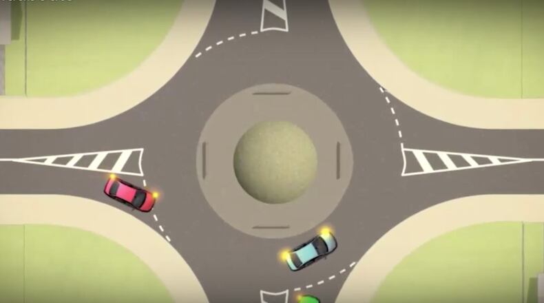 Roundabout at the intersection of State Route 81 and Bold Springs Road in Winder will go into operation March 13. Courtesy GDOT