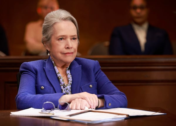 This image released by CBS shows Kathy Bates in a scene from "Matlock." (Sonja Flemming/CBS via AP)