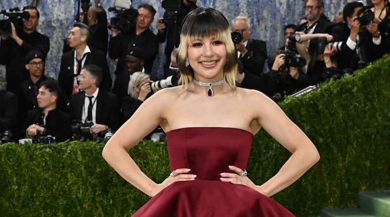 Alysa Liu arrives at The Metropolitan Museum of Art's Costume Institute benefit gala celebrating the opening of the "Costume Art" exhibition on Monday, May 4, 2026, in New York. (Photo by Evan Agostini/Invision/AP)