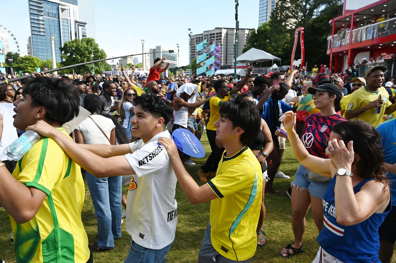 Morocco fans at FIFA Fan Fest