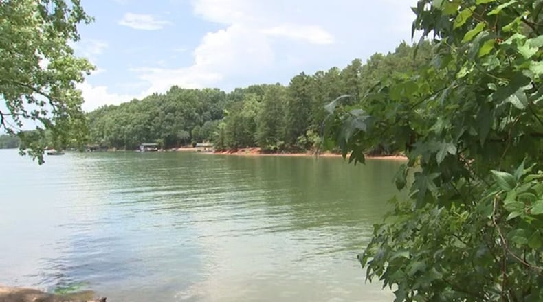A man drowned Saturday in Lake Lanier, officials said.