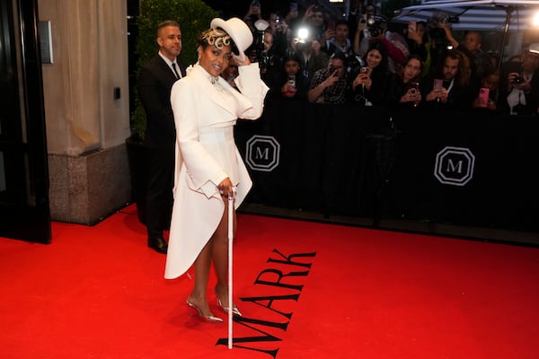 Taraji P. Henson departs The Mark Hotel prior to attending The Metropolitan Museum of Art's Costume Institute benefit gala celebrating the opening of "Superfine: Tailoring Black Style" on Monday, May 5, 2025, in New York. (Photo by Charles Sykes/Invision/AP)
