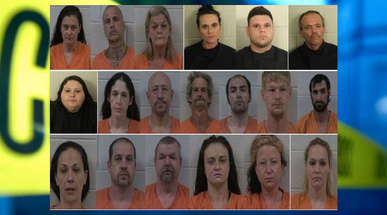 Top from left: Amanda Lynn Dempsey, Christopher Shane Smith, Debra Lynne Dempsey, Jennifer Fowler Garrison, Chad Carver Garrison, Charles Logan Willis. Middle from left: Chassity Brianna Cronan, Cecily Summerville, Danny Doris, Gary Owens, Justin Bullard, Joshua Owens, Ricky Bradford. Bottom from left: Nancie Hodges, Michael Moore, Jimmy Spencer, Kayla Smith, Natasha Emmett, Pagan Nails.