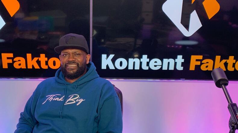 KD Bowe, ex-Praise 102.5 host, has embarked on his own production company Kontent Faktory in the same building as his former employer. RODNEY HO/rho@ajc.com