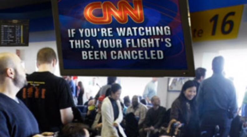 A facetious slogan for CNN, suggested by those lovely writers on "The Daily Show." CREDIT: Comedy Central