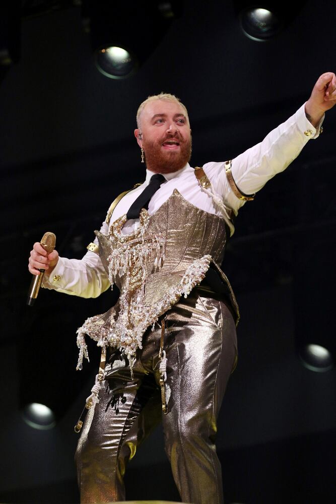 Sam Smith sings "Stay With Me" during "GLORIA the tour" at Gas South Arena in Gwinnett County on Friday, July 28, 2023. (Photo: Robb Cohen for The Atlanta Journal-Constitution)