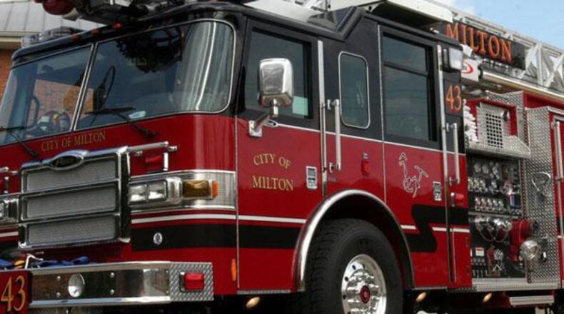 Milton has approved a $1.2M contract for the purchase of a new a ladder truck that is capable of also serving as an engine-pumper. AJC FILE