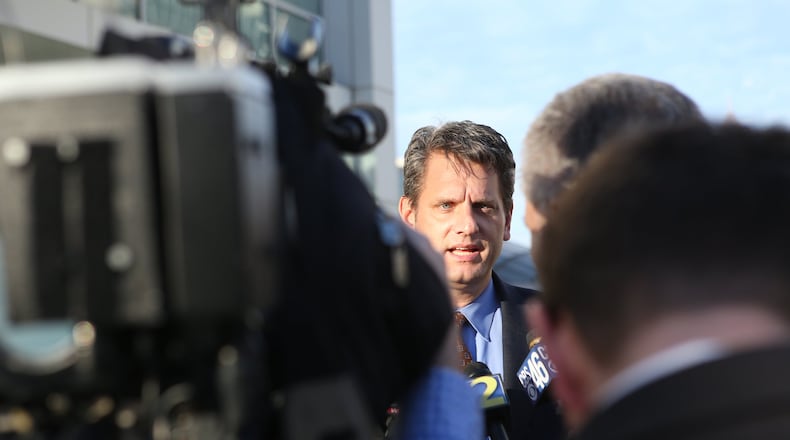 January 25, 2017, Atlanta, Georgia - U.S. Attorney John Horn speaks at a press conference following defendant Elvin “E.R.” Mitchell Jr.’s hearing in Atlanta, Georgia, on Wednesday, January 25, 2017. (HENRY TAYLOR / HENRY.TAYLOR@AJC.COM)