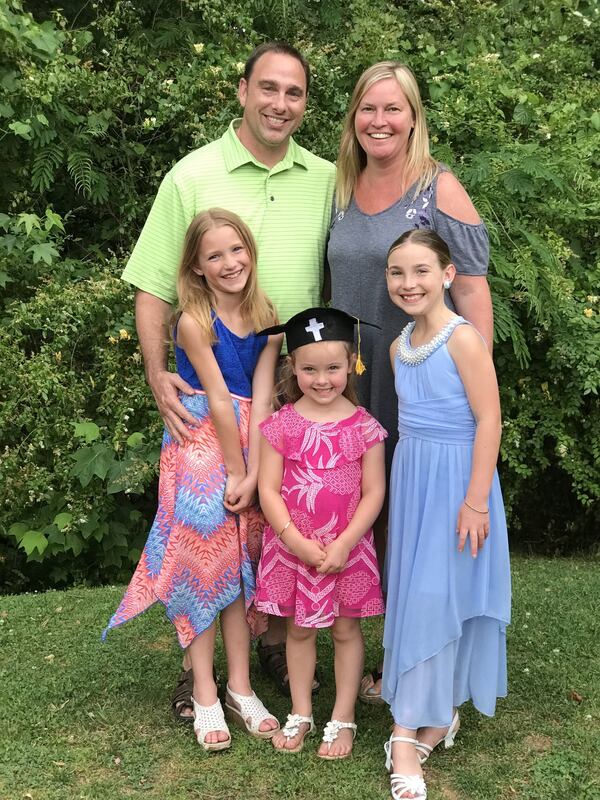 Jeff and Cindy Batcher with daughters Danielle, Lauren and Bridget. Photo courtesy Batcher family.