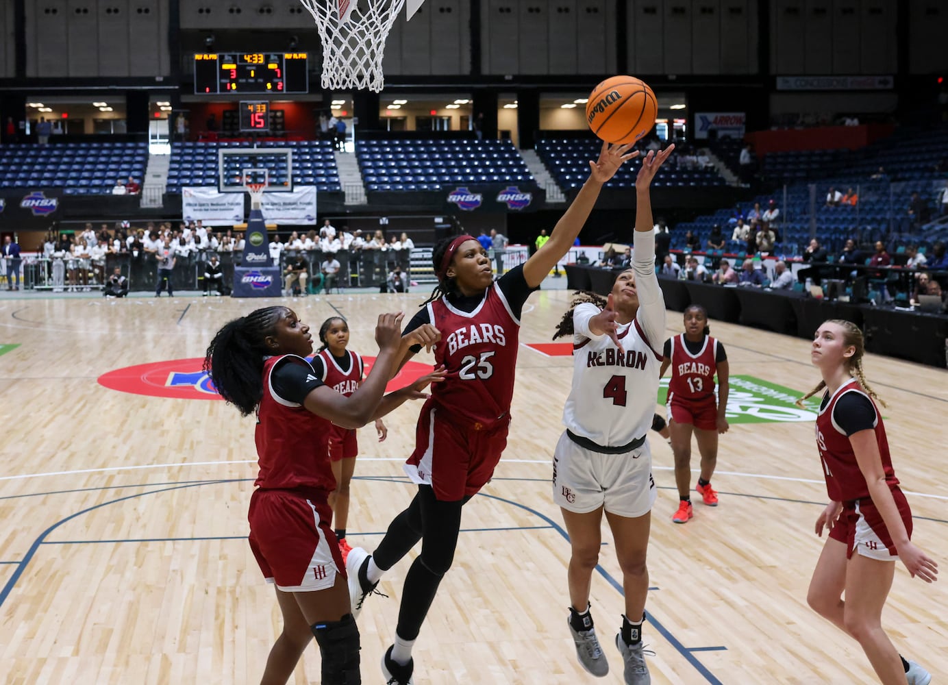 private girls basketball championship, Hebron Christian vs Holy Innocents’