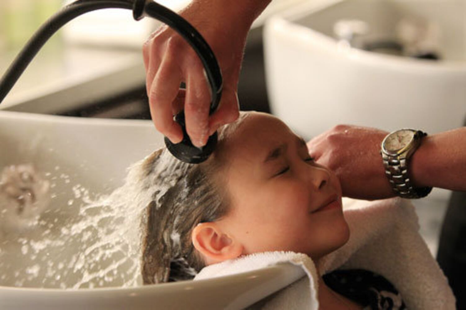 Locks of Love donation at Van Michael Salon
