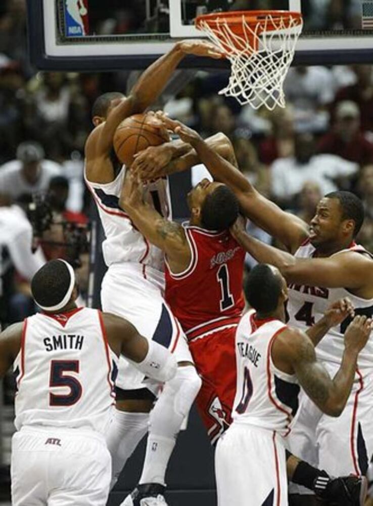 NBA Playoffs: Bulls at Hawks - Game 4