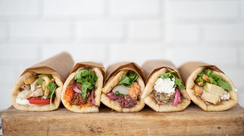 Lamb Shack is a delivery-only menu of casual Greek fare from Kyma’s kitchen, including lamb pitas. Courtesy of Hannah Jimerson