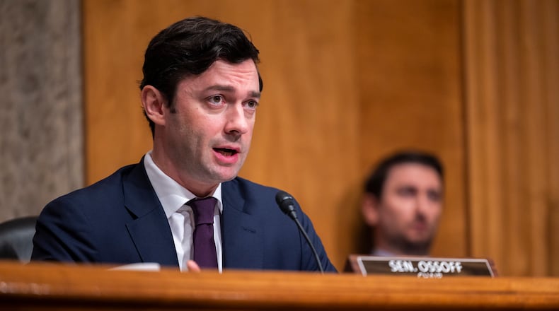 U.S. Sen. Jon Ossoff, D-Ga., renewed warnings Tuesday that a worsening humanitarian crisis in Gaza would threaten regional stability in the Middle East. (Nathan Posner for the Atlanta Journal Constitution)