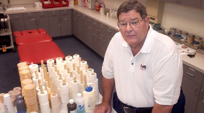Dave Pursley retired from the Braves after 42 years as a major league trainer in 2002. (John Amis/For the AJC)