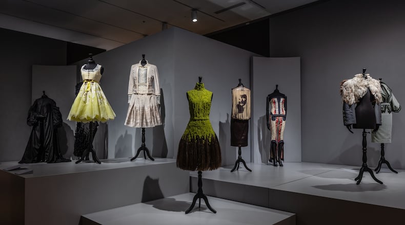 South Carolina's Columbia Museum of Art presents "Lee Alexander McQueen and Ann Ray: Rendez-Vous," an exhibition of 50 garments created by the late fashion designer Alexander McQueen and 60 behind-the-scenes photographs by his friend Ann Ray. 
(Courtesy of Barrett Barrera Projects/David Johnson)