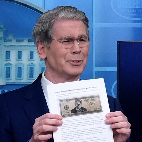 Treasury Secretary Scott Bessent speaks to reporters in the James Brady Press Briefing Room at the White House, Thursday, May 28, 2026, in Washington. (AP Photo/Jacquelyn Martin)