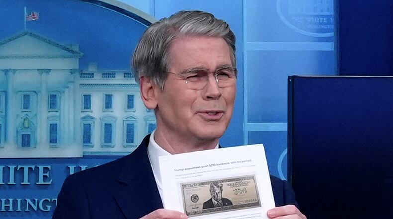 Treasury Secretary Scott Bessent speaks to reporters in the James Brady Press Briefing Room at the White House, Thursday, May 28, 2026, in Washington. (AP Photo/Jacquelyn Martin)