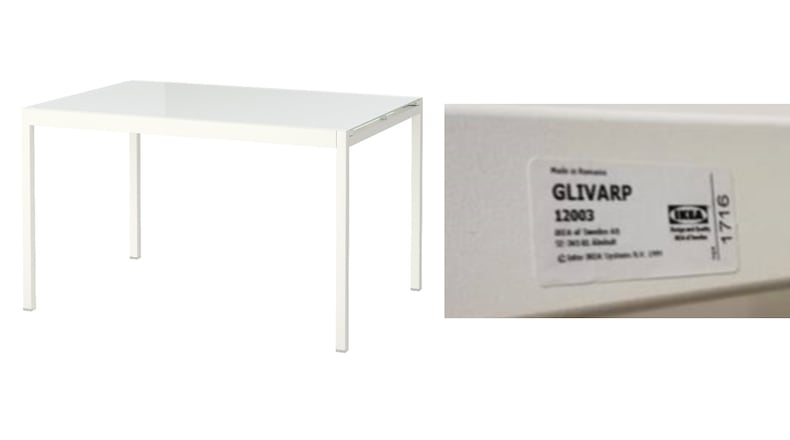 IKEA has announced a recall of its GLIVARP tables.