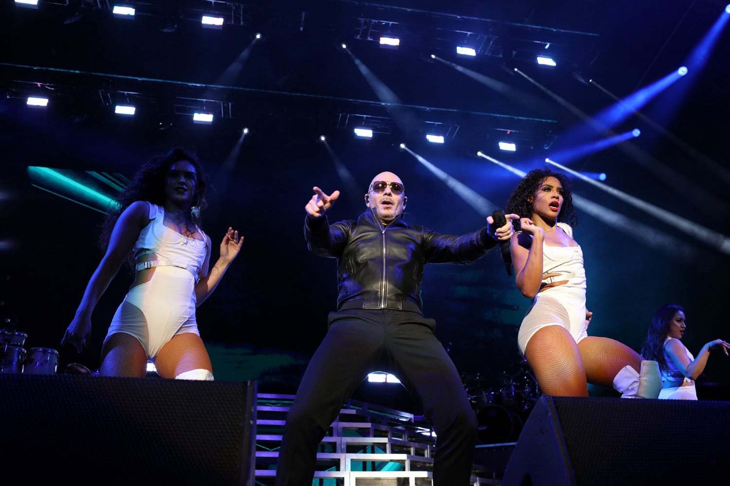 Pitbull and Iggy Azalea energized the sold out Ameris Bank Amphitheatre crowd on the I Feel Good Tour stop on Sunday, October 10, 2021 in Alpharetta.
Robb Cohen for the Atlanta Journal-Constitution