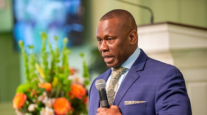 The Rev. Tony Lowden became the pastor of Maranatha Baptist Church in Plains in 2019, and he has formed a close relationship with former President Jimmy Carter in that time. “We are preparing ourselves for what’s coming,” Lowden said, referring to Carter's decision to begin home hospice care. “We should be celebrating the life of Jimmy Carter in ways he’s never been celebrated before. He’s given us so much.” PHOTO BY BITA HONARVAR/AJC