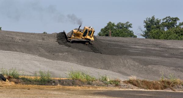 Coal ash is recycled for use in concrete or buried on-site near Smyrna. (Bob Andres/AJC 2011)