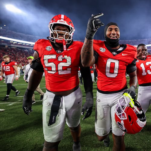 Former Georgia tight end Benajmin Watson credits much of the Bulldogs' improvement in the back half of the season to an improved defense, and that improvement really began after the first Ole Miss game. (Colin Hubbard/AP)