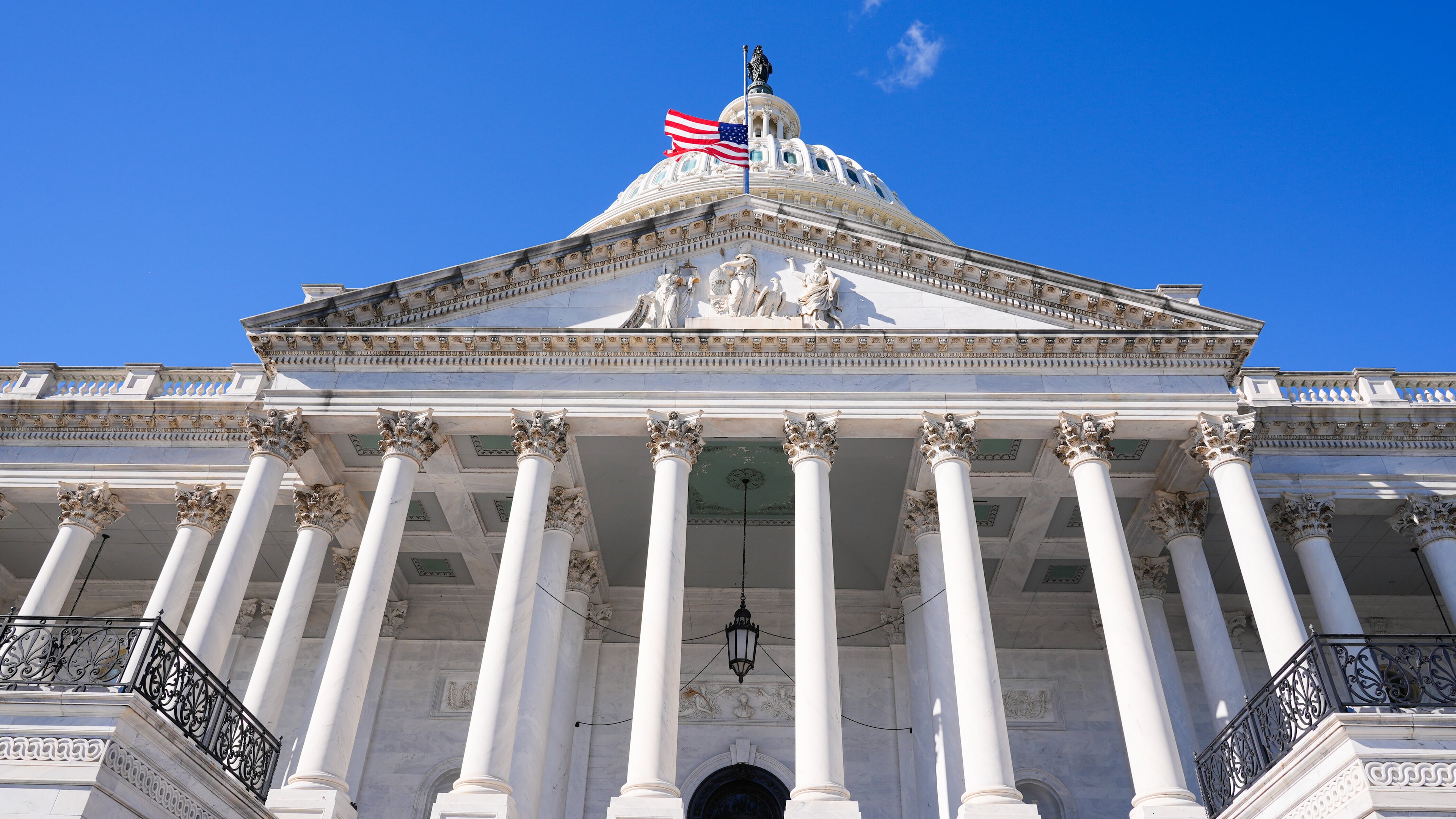 The U.S. Capitol is photographed on 37th day of the government shutdown, Thursday, Nov. 6, 2025, in Washington. (AP Photo/Mariam Zuhaib)