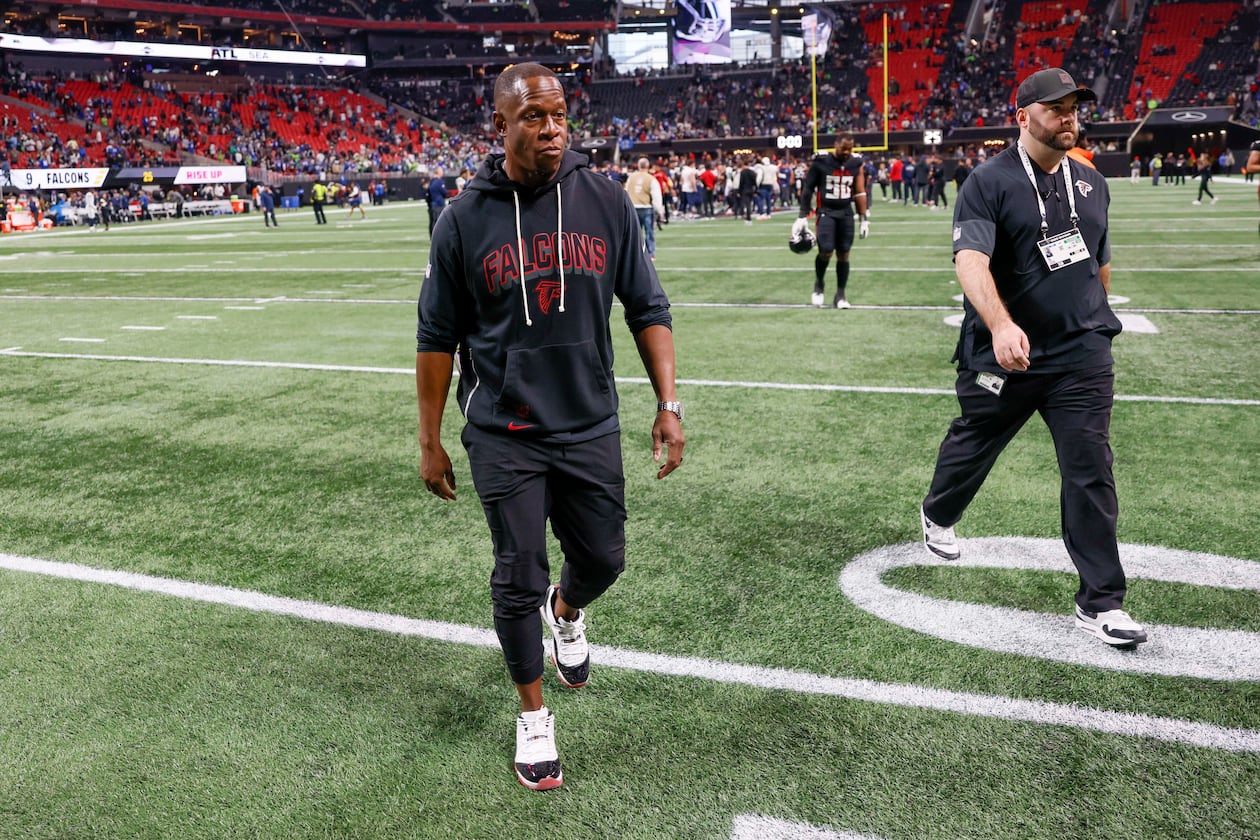 The Atlanta Falcons lost 37-9 at home to the Seattle Seahawks on Sunday, dropping them to 3-9 and guaranteeing they finish with a losing record for the eighth straight season. (Miguel Martinez/AJC)