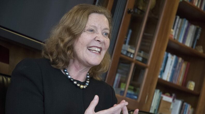 Emory University President Claire Sterk. CONTRIBUTED BY JOHN AMIS