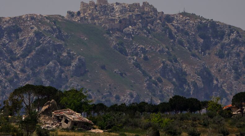 A view of he Beaufort Castle in southern Lebanon as seen from northern Israel, Sunday, May 31, 2026. (AP Photo/Ariel Schalit)