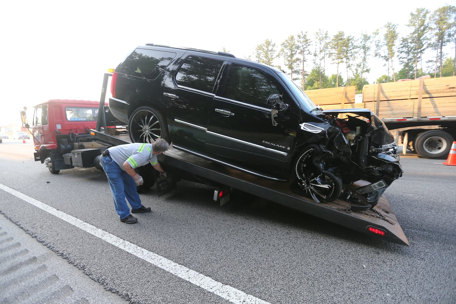 Police chase ends in 7-car crash on I-20