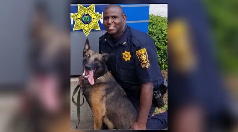 DeKalb County K-9 Deputy Bloo was accidentally killed Tuesday during the pursuit of a rape suspect.