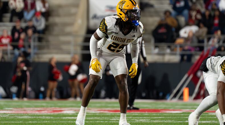 Kennesaw State's Milon Jones is a senior who starts at free safety. Jones isn’t the biggest guy but has earned a reputation for being a hard worker and a tough tackler. (Kennesaw State Athletics)