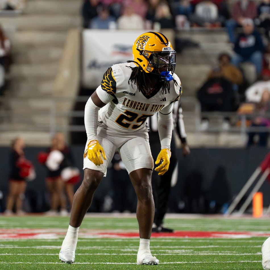 Kennesaw State's Milon Jones is a senior who starts at free safety. Jones isn’t the biggest guy but has earned a reputation for being a hard worker and a tough tackler. (Kennesaw State Athletics)