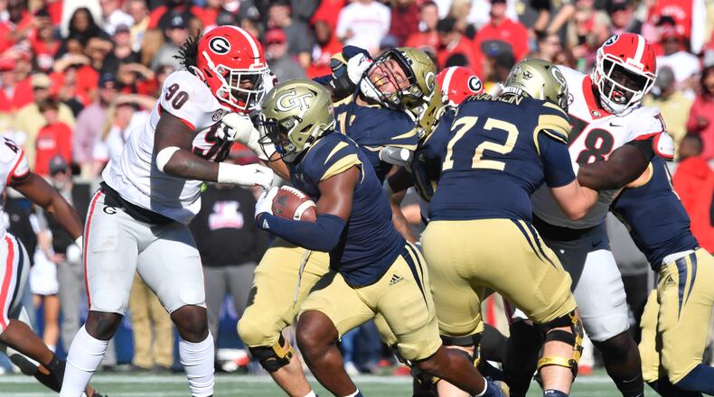 Former Georgia Tech running back Jamious Griffin has decided to play at Oregon State. (Hyosub Shin / Hyosub.Shin@ajc.com)