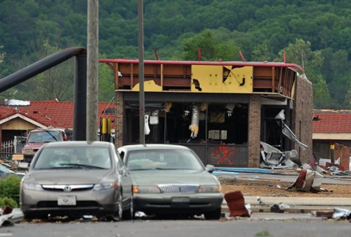 Destruction in Ringgold, Rome