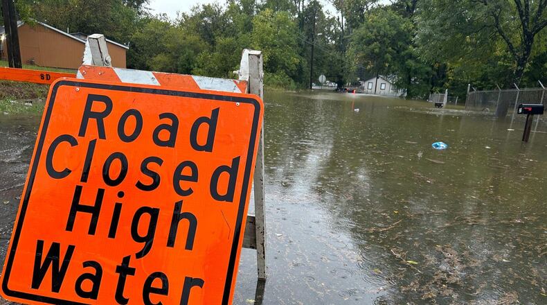 Center Street in West Rome was one of the first neighborhoods to report high water from as much as 9 inches of rain that fell overnight when Helene swept through Georgia. (Photo Courtesy of John Bailey)