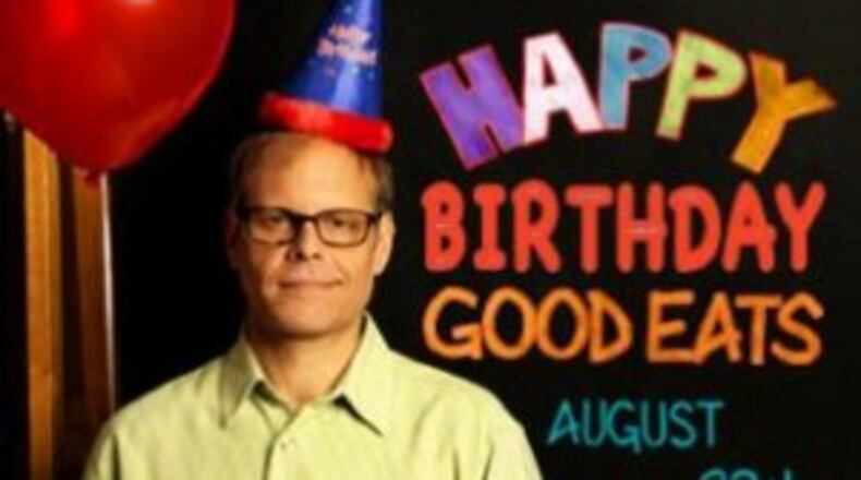 Publicity shot before his 10th anniversary doing "Good Eats" in 2009 Publicity shot before his 10th anniversary doing "Good Eats" in 2009