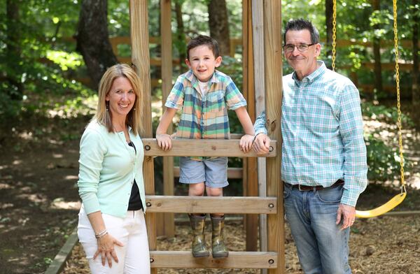 Tammy and Mat Davis want their 5-year-old son, Joshua, to remember his father in a good way, despite his struggle with Alzheimer’s. Mat’s mother also had the disease. CONTRIBUTED BY JASON GETZ