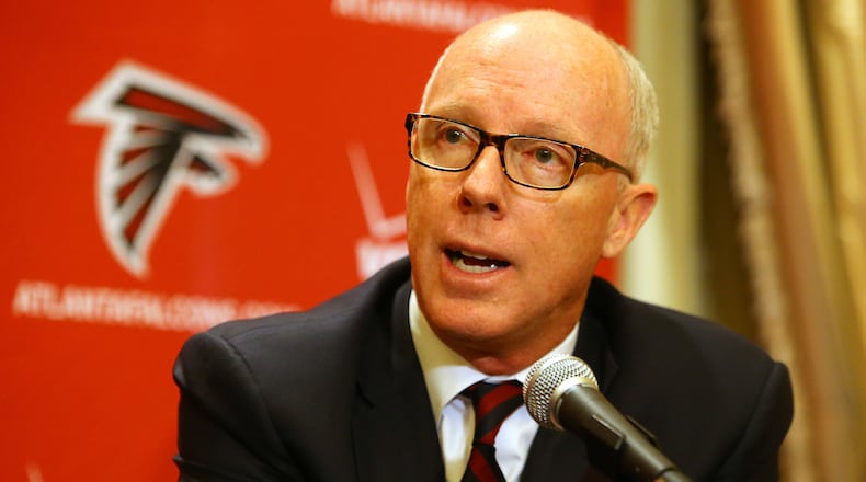 Rich McKay has been in a part of the Falcons organization for 14 years. (Curtis Compton / ccompton@ajc.com)
